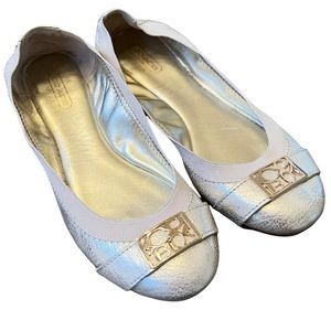 Coach Dora Cuba Metallic Flats
